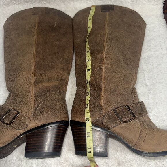 DURANGO WOMENS PHILLY TURN DOWN BOOTS BROWN / DENIM SIZE 6m - Picture 9 of 11